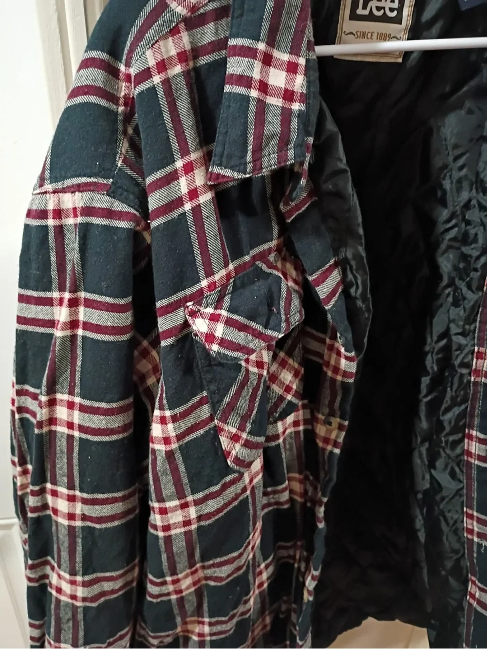 Lee Quilted Plaid Jacket in Black, Red, Cream